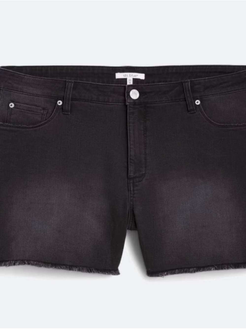 Velvet by Graham & Spencer Black Frayed Hem Denim Shorts